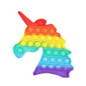 Fidget Toy Unicorn Horse Push Pop Bubble Rainbow Silicone Sensory Game